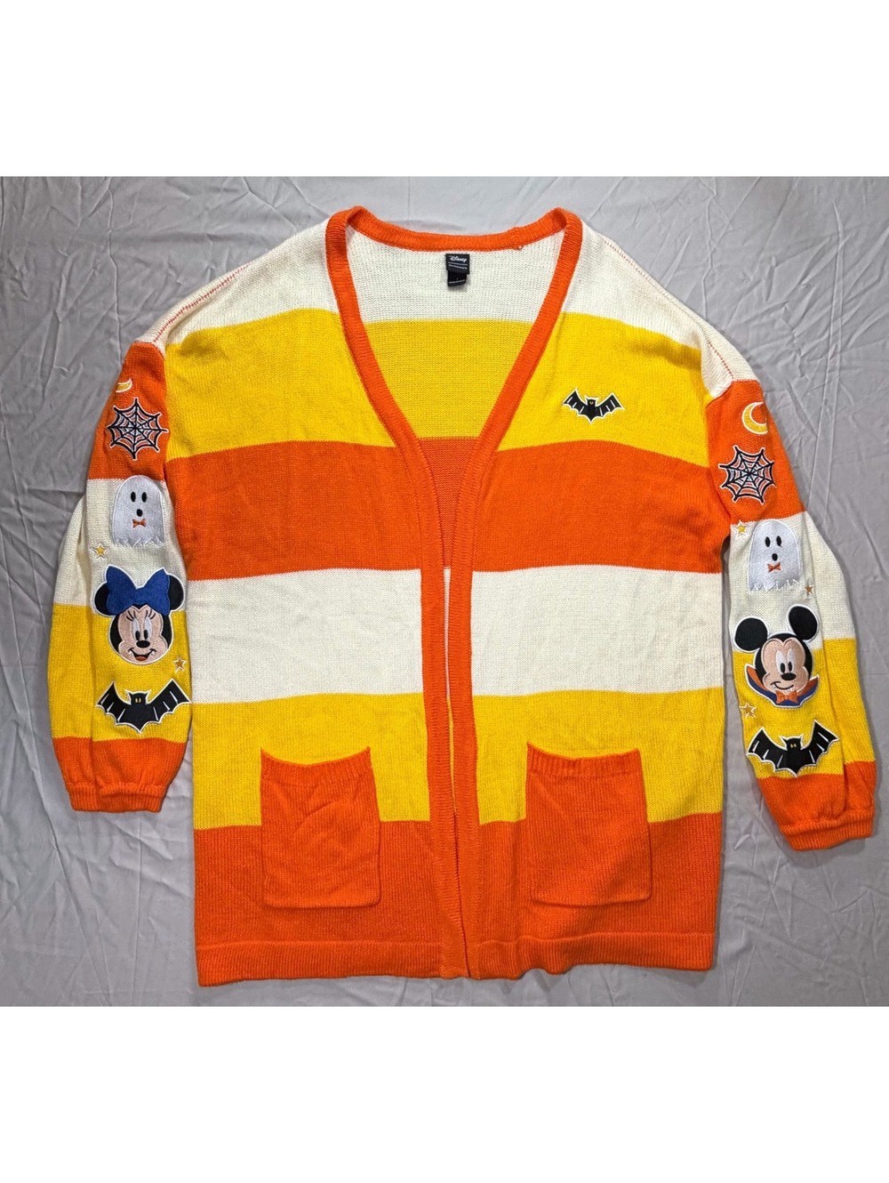 Disney Her Universe Mickey Minnie Halloween Cardigan Women’s 1X Orange Yellow